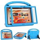 Fire HD 10 Tablet Case for Kids (13th/11th Gen, 2023/2021) - Sonlaryin Lightweight Kid-Proof Case Built-in Screen Protector with Handle Stand for Fire HD 10 Plus & Kids Pro Tablet, Not Fit iPad - Blue