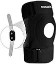 TruHabit Hinged Knee Brace For Knee Pain-Open Patella Knee Support For Men&Women,Free Size Hinged Knee Brace For Ligament Tear,Hinged Knee Support With Triple Band Strapping (1 Unit)