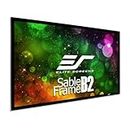 Elitescreens Sable Frame B2 120-INCH Projector Screen Diagonal 16:9 Diag Active 3D 4K 8K Ultra HD Ready Fixed Frame Home Theater Movie Theatre Black Projection Screen with Kit, SB120WH2
