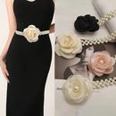 Clothing Accessories Pearl Waist Belt Elegant Elastic Waistband  for Women