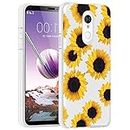 Yerebel Case for LG Stylo 4/for LG Stylo 4 Plus/for LG Q Stylus Cute Case, Clear Flexible Bumper TPU Soft Rubber Silicone Cover Phone Case for LG Stylo 4 Plus (Sunflower)