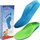Ailaka Kids Orthotic Cushioning Arch Support Shoe Insoles, Children Pu Foam Inserts for Flat Feet, Plantar Fasciitis