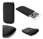 DFV Mobile - Neoprene Waterproof Bag Soft Pouch case Cover Compatible with Nokia Lumia 625 - Black