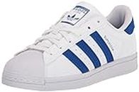 adidas Originals Superstar Sneaker, White/Team Royal Blue/White, 5.5 US Unisex Big Kid