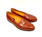 Zelli Penny Loafers Leather Brown Shoes Slip On Italy Men's 12W