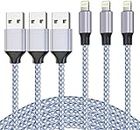 DAZHWA iPhone Charger 3pack 6ft [MFi Certified] Best New Nylon Braided USB-A to Lightning Cable Cell Phone Fast Charger Cord Compatible with iPhone14/13/12/11Pro Max/XS/XR/X/8/7/iPad More