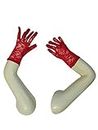 BookMyCostume Red Hand Lace Gloves Dance Costume Accessory for Girls 5-10 yrs