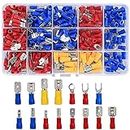 HASTHIP® 280pcs Wire Connector Jointer, Cable Connector Crimp Connectors Assortment Set, Electric Cable Lugs, Flat, Round Connectors, Fork, Ring Terminals, Butt Connectors Automotive Cable Terminals