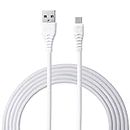 LIRAMARK Type-C USB 3.4 Amp | 25W Fast Charging Cable for Smartphone | Unbreakable Rugged & Durable | Quick Charge (QC) Compatible | Made in India | Length (1.2 Meter) - White