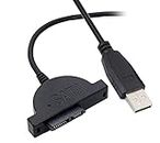 CARE CASE ® USB 2.0 to Mini Sata II 7+6 13Pin Adapter for Laptop CD/DVD ROM Slimline Drive Converter Cable (Black)