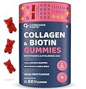 Carbamide Forte Collagen & Biotin Gummies| Collagen Supplements for Women & Men for Skin & Hair - Mixed Fruit Flavour - 60 Gummies