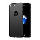 MobiSpiff Mobile Back Cover for Apple iPhone 7 Plus (Smooth Silicone|CameraProtection|Black PK2708)