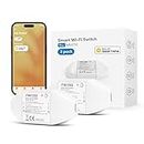 meross WiFi Switch Works with Apple HomeKit, Smart Switch Remote Control with Siri, Alexa, Google Assistant, and SmartThings, DIY Smart for Electrical Appliances, 2pcs