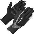 Gripgrab Running Ultralight Thin Full-Finger Summer Touchscreen Gloves-Highly Breathable Lightweight Race Trail Marathon Jogging Guantes, Unisex-Adult, Negro, M