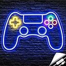 NEON SIGNS INDIA "Controller White" 14 x 8 Inches Game Room Neon Lights Neon Signs for Game Wall Decor Gaming Room Decor LED Light for Gamers,Bedroom, Man Cave,Bar Party Decor (Controller White)