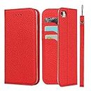 Cavor for iPhone 6 Case,iPhone 6s Case,[Litchi Leather] [RFID Blocking Card Holder] Flip Magnetic Wallet Case Cover with Kickstand Feature(4.7") -Red