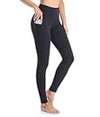 Occffy Workout Leggings for Women High Waisted Gym Leggings with Pockets Tummy Control Yoga Pants Women DS166 Black