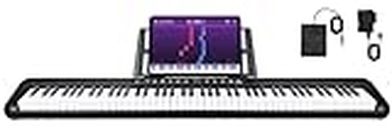 Digital Piano 88 Key Full Size Semi Weighted Electronic Keyboard Piano with Music Stand,Power Supply,Bluetooth,MIDI,for Beginner Professional at Home/Stage