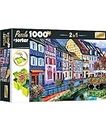 Trefl 10661 Puzzle 1000 Teile, Sorter 6 Schalen, Ordnen, Sortieren, Transportieren Aufbewahren, Kreative Unterhaltung, Für Erwachsene und Kinder ab 12 Jahren 2-in-1, Colourful City Colmar