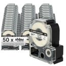 50x nastro compatibile con Epson LabelWorks LW-1000P LW-400 LW-300 bianco/nero