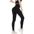 flintronic Leggings de Sport Femme, Opaque Leggings, Taille Haute Pantalon de Yoga pour Gym Fitness Jogging (M)
