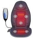 Snailax Vibration Massage Seat Cushion with heat 6 Vibrating Motors and 2 Heat Levels, Back Massager, Massage Chair Pad for Home Office use,Gifts for Dad Mom