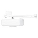 BRINKS Commercial - Light Duty Residential Door Closer, White Finish - Size 1 with a 180-Degree Opening Range and Adjustable Closing Speed