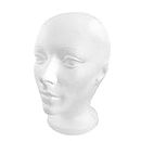 OLé Designs Craft Foam Female Mannequin Head, Stable Round Base-White, Styrofoam Manikin Wig Stand and Hats Holder Display - Realistic Facial Features For Crafts Projects -10”