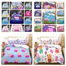 Peppa Pig George Doona Duvet Cover Bedding Set Single Double Queen King Gifts