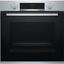 Bosch Home & Kitchen Appliances Bosch HBS534BS0B Serie 4 Built-in Oven with Cleaning Assistance, 3D Hotair, EcoClean Direct and LED Display, 60 x 60 cm, Stainless steel
