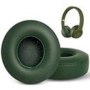 Solo 2 Solo 3 Ear Pad Replacement, GVOEARS Earpad Cushions for Beats Solo 2/3 Wired Wireless Headphones with Soft Leather Noise Isolation Memory Foam (Blackish Green)