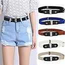 Buckle-Free Invisible Elastic Waist Belts, Adjustable Elastic Belt for Women and Men, Comfortable & Easy To Use (Blue)