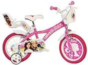Robbie Toys 166R-BA Dino Bikes 16-Inch Barbie Balance Bicycle Kids, White-Pink, 16 Inch