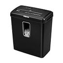Fellowes Powershred FS-6C 6 Sheet Cross Cut Personal Shredder for Home and Office Use - 15 Litre Bin - Security Level P4 - Amazon Exclusive, Black, Standard