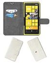 ACM Rotating Clip Flip Case Compatible with Nokia Lumia 920 Mobile Cover Stand Cream White