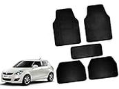 Auto Pearl Carpet Black Car Floor/Foot Mats Compatible with Swift Type-3 (2011-2014) (Set of 5)