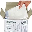 Lunderg Commode Liners - Value Pack 100 Count Universal Fit - Medical Grade Bedside Commode Liners Disposable for Adult Commode Chair, Portable Toilet Bags or Camping Toilet Bags