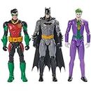 DC Comics, Batman Team Up 3-Pack, The Joker, Robin 12-inch Figures, Collectible Super Hero Kids Toys for Boys & Girls