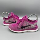 Scarpe da corsa Nike Free 4.0 Flyknit rosa fucsia scarpe da ginnastica donna UK 4 EU 37,5