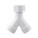 Tabanzhe 1 Pack Plastic Appliance Inlet Hose Y-Piece Splitter Connector, 3/4 inch Y Shape Splits 1 to 2 Pipe Connector for Washing Machine Dish Washer, White