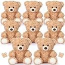 Liliful 8 Pieces 8 Inch Bear Stuffed Animal Bulk Stuffed Animals Soft Stuffed Bear Plush Toys Bear Decorations Bear Party Favors for Baby Shower Christmas Birthday Party Gifts Supplies