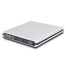 Aluminum USB 3.0 Portable 6X Blu-ray Burner 3D Blue-ray Movies DVD Players for Dell Inspiron 15 13 14 Series 5000 7000 7567 7577 7559 7373 2-in-1 Touch Laptop BD-RE DVD+-R DL Writer Optical Drive
