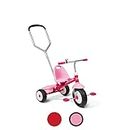 Radio Flyer Deluxe Steer & Stroll Trike, Kids and Toddler Tricycle, Pink Kids Bike, Ages 2-5 Years