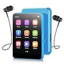 AUDIOCULAR M31 32GB Portable Mp3 Music Player with Bluetooth, 2.4” LCD Touch Screen, Video Playback, Built-in Speaker, Voice Recording Function Mini HiFi Lossless Digital Audio Player (32GB - Blue)