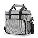 MOV COMPRA 20L Insulated Lunch Bags for Men, Leakproof Lunch Box for Adults, Mens Lunchbox for Work,Picnic,Camping.(30-Can(Stripe))