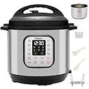 Wellspire 6 Litres Multi Pot Electric Pressure Cooker- #304 Stainless Steel - Pressure Cook, Sauté, Steam, Delay Start and more - Customized Indian Recipes Included