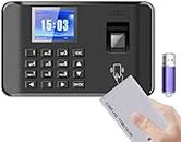 BISOFICE Intelligent Biometric Fingerprint Password Attendance Machine Time Clock Employee Checking-in Recorder 2.4 inch LCD Screen Voice Prompt 11 Languages ID Card Function Time Attendance Machine