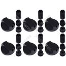 6 X Black Universal Stoves Belling New World Cooker Oven Hob Control Knobs