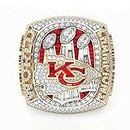 AMCLAIHHH Anneau de Championnat du Super Bowl, NFL KC Championship Ring Replica Set KC Souvenir Football Collectibles Best Gift for Friend Football Fans 2022,13#