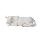 Lladro Ox Figurine Porcelain/Ceramic in White/Yellow | 2.76 H x 8.66 W x 3.94 D in | Wayfair 01007146
